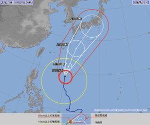 台風21号の予想進路